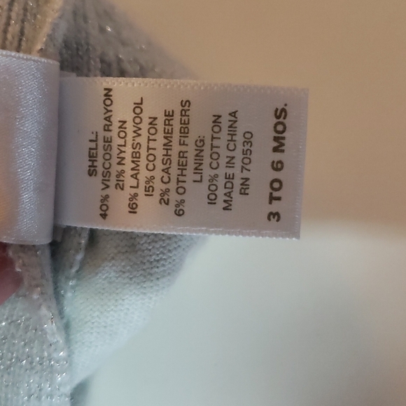 JANIE & JACK Knit Dress Tunic Metallic Sparkle Ruffle - Picture 6 of 6